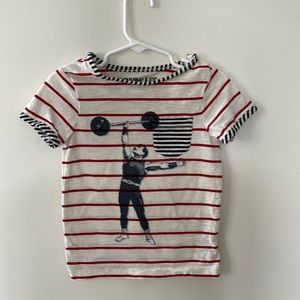 Toddler Boys 2T Genuine Kids Red Stripe Strong Man Tee